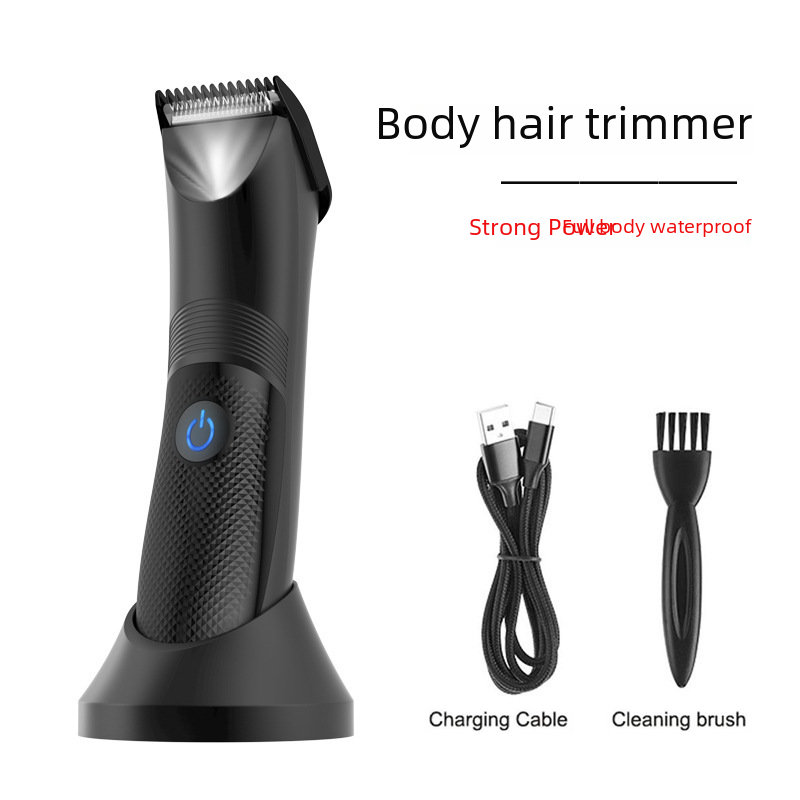 Electric Body Hair Trimmer for Men with Washable Head