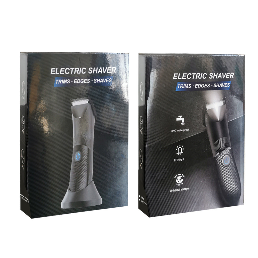 Electric Body Hair Trimmer for Men with Washable Head