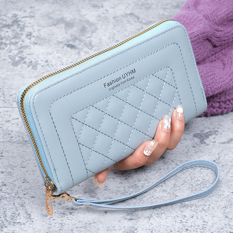 2024 Women's Long Zipper Wallet with Embroidery Design