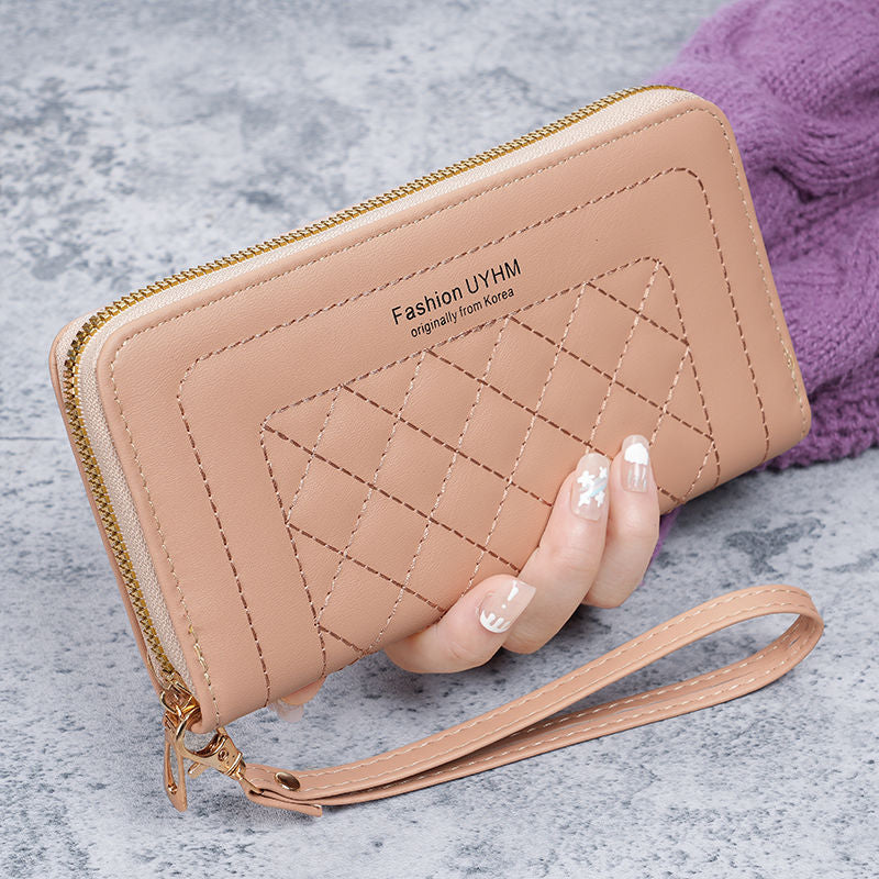 2024 Women's Long Zipper Wallet with Embroidery Design