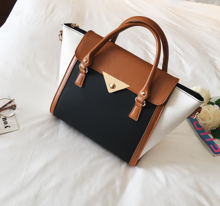 2017 Fashion Color Block Wing Tote Bag for Women