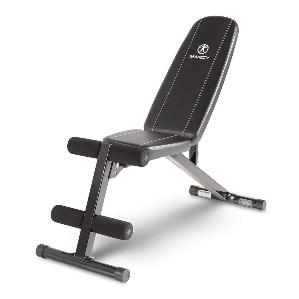 Marcy Multi-Position Workout Utility Bench for Home Gym Weightlifting and Strength Training SB-10115 Black