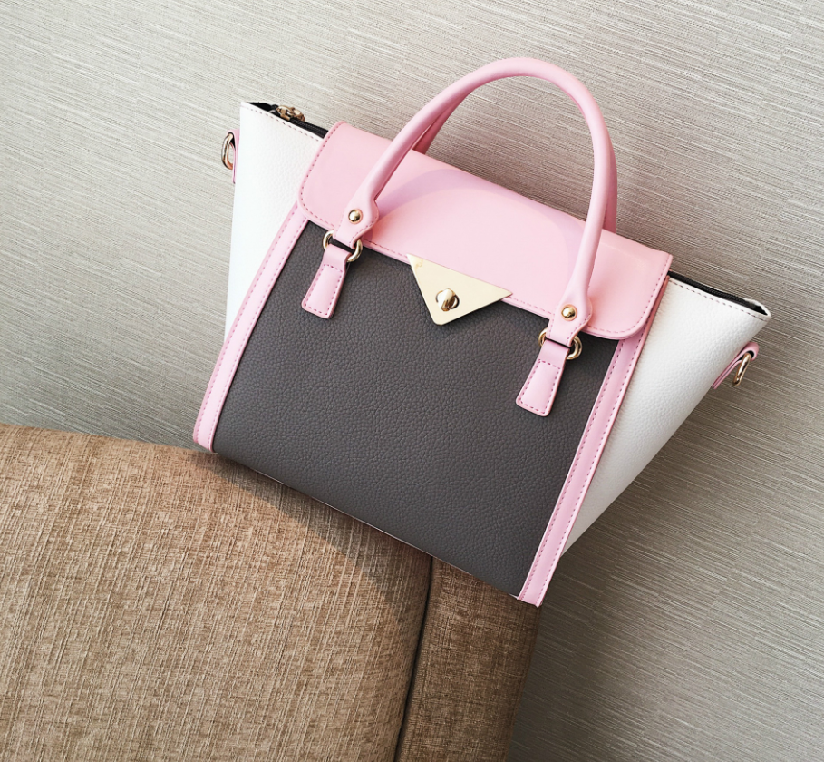 2017 Fashion Color Block Wing Tote Bag for Women