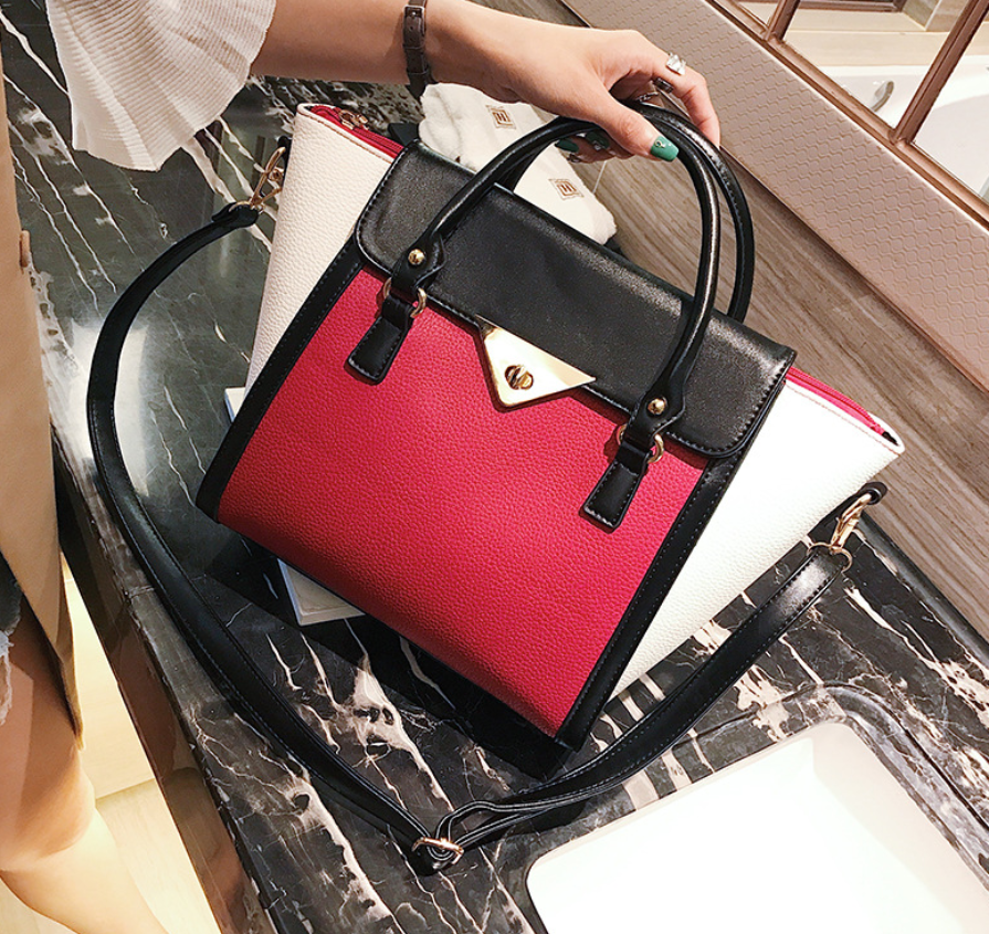 2017 Fashion Color Block Wing Tote Bag for Women
