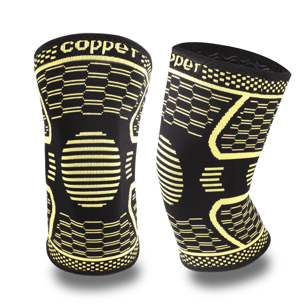 AITUSI Copper Knee Braces for Men & Women (2 Pack) - Copper Knee Compression Sleeve for Knee Pain Running Arthritis Pain and Support Meniscus Tear Joint Pain Relief Working Out Fitness (Large)