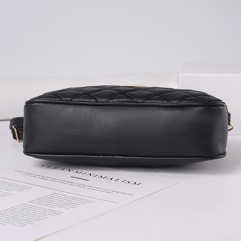Trendy 2023 Women's Quilted PU Crossbody Bag