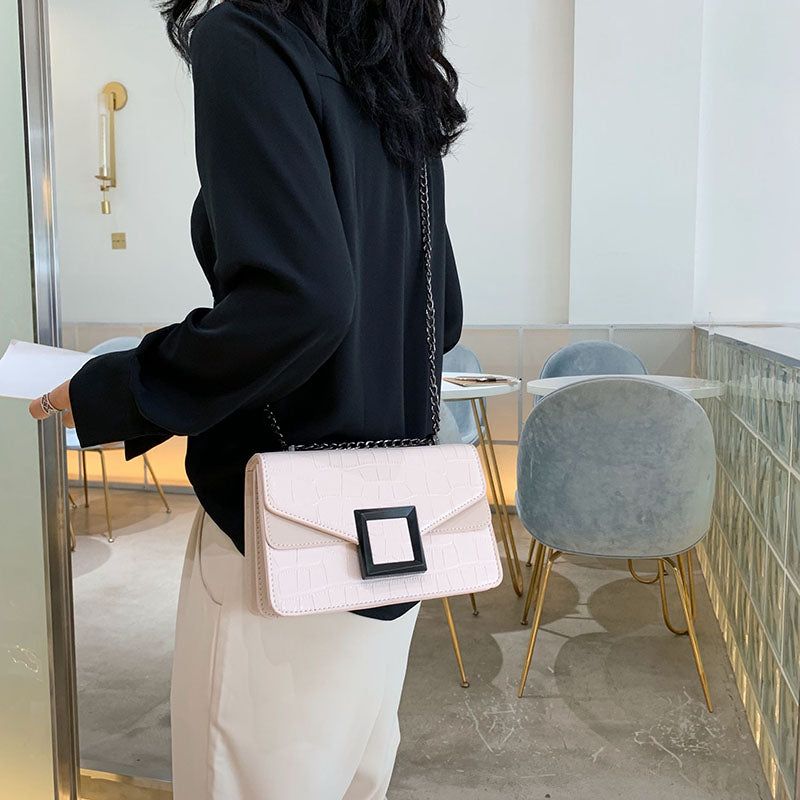 Stylish Chain Strap Small Square Bag for Women