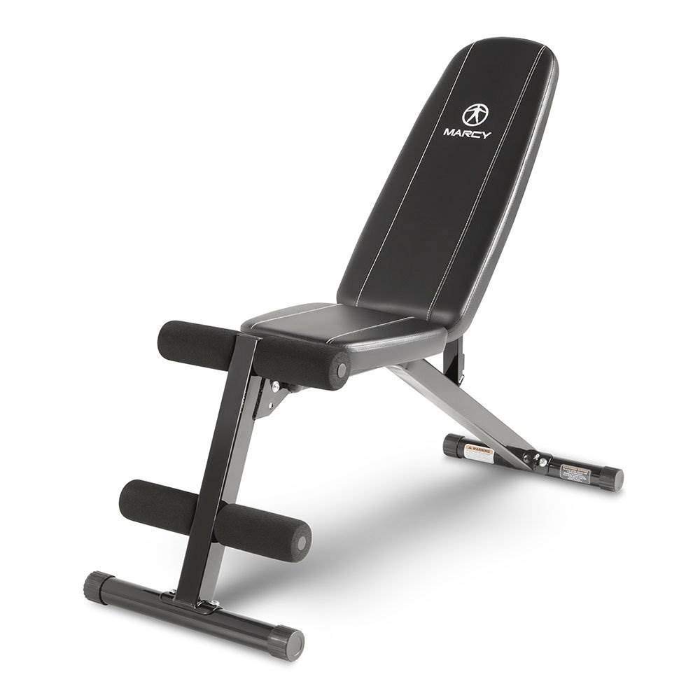 Marcy Multi-Position Workout Utility Bench for Home Gym Weightlifting and Strength Training SB-10115 Black