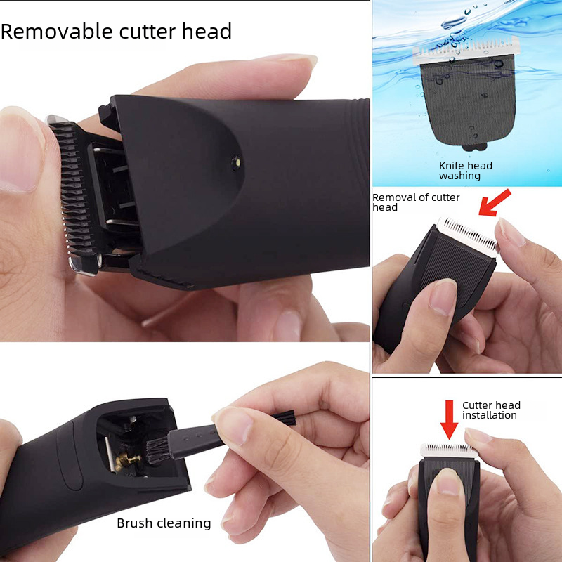 Electric Body Hair Trimmer for Men with Washable Head