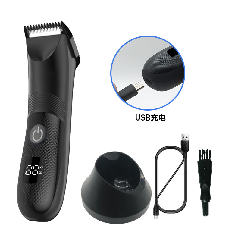 Electric Body Hair Trimmer for Men with Washable Head