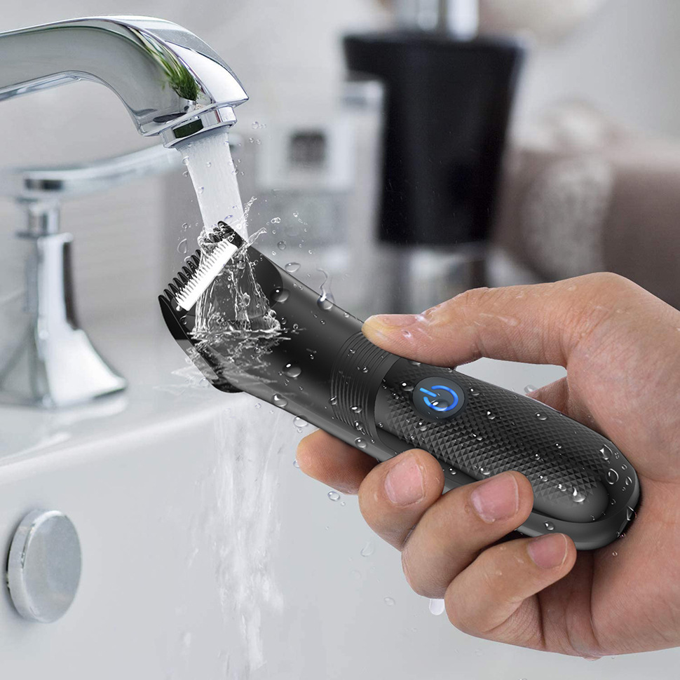 Electric Body Hair Trimmer for Men with Washable Head