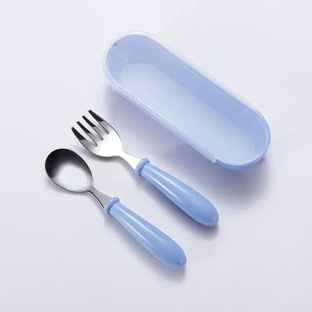 Creative Stainless Steel Fork and Spoon Set for Kids
