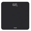 Vitafit Digital Bathroom Scale for Body Weight Weighing Professional Since 2001 Clear LED Display and Step-On 3*AAA Batteries Included 400lb/180kg Spray Silver Black