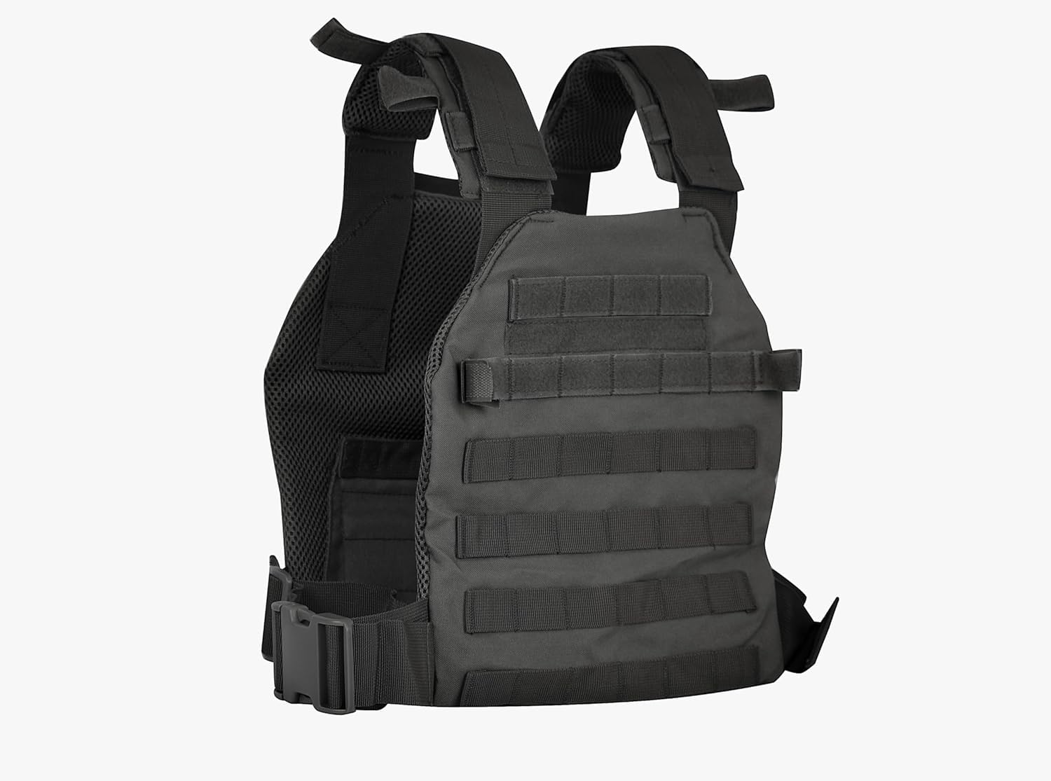 Tactical Adjustable Weighted Vest for Men and Women WODs Strength Endurance Training Fitness Workouts Running - Quick Release Molle System