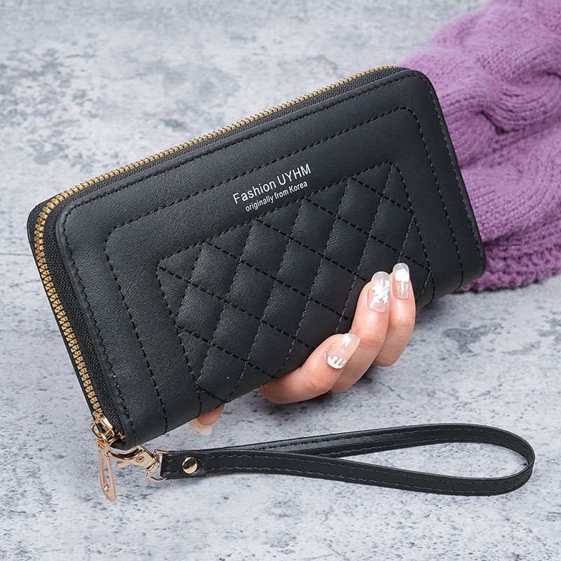 2024 Women's Long Zipper Wallet with Embroidery Design