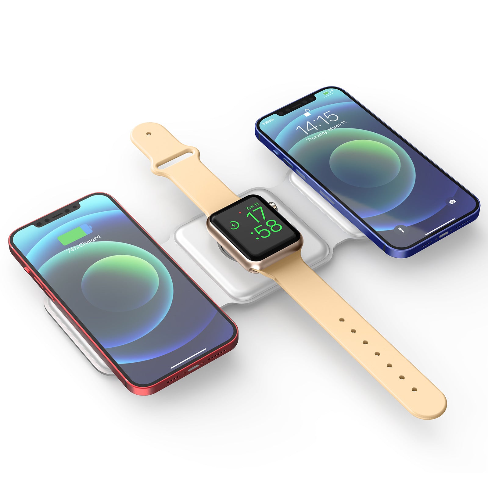 3-in-1 Foldable Magnetic Wireless Charger for Apple