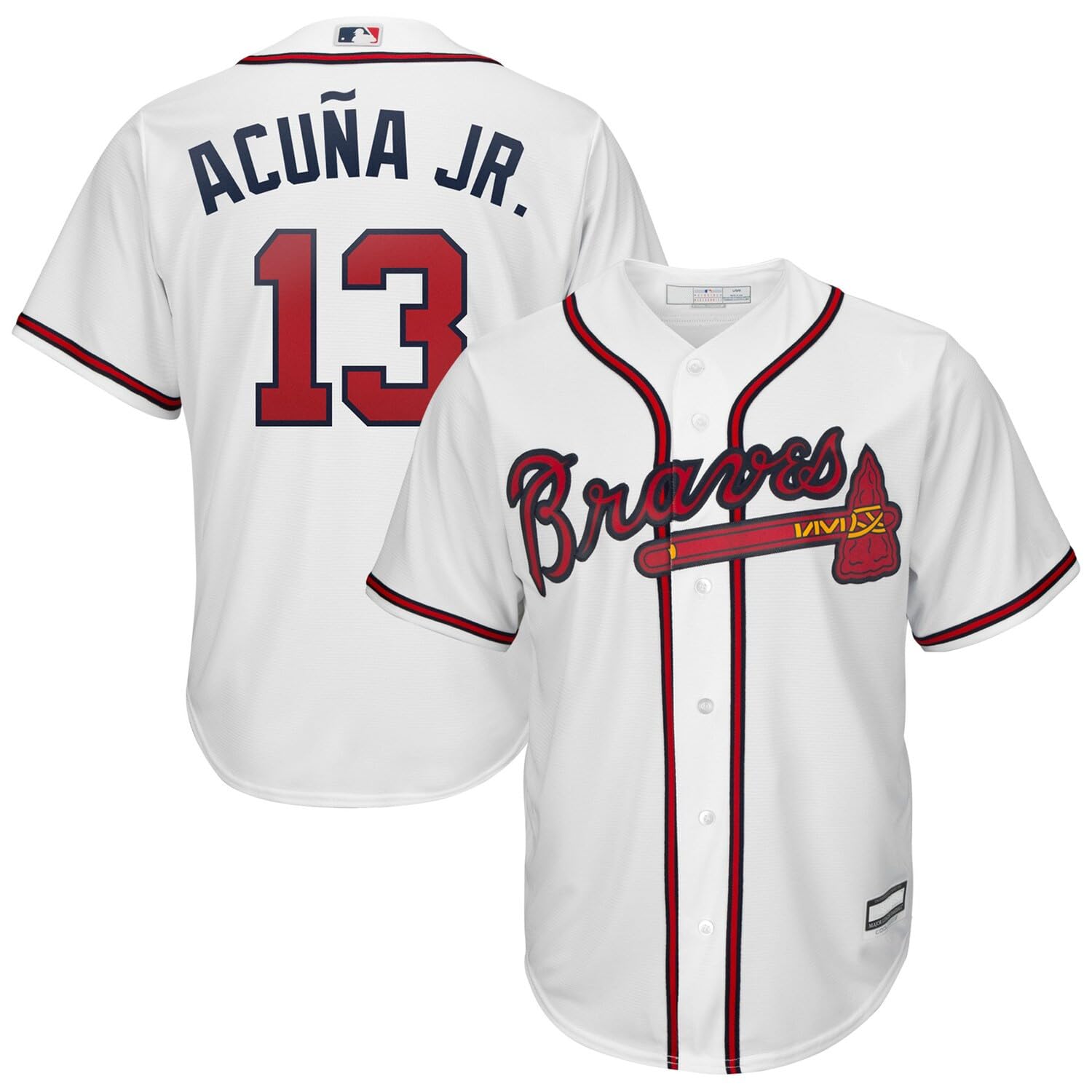 Outerstuff Ronald Acuna Jr. Atlanta Braves MLB Kids 4-7 White Home Player Jersey (4)