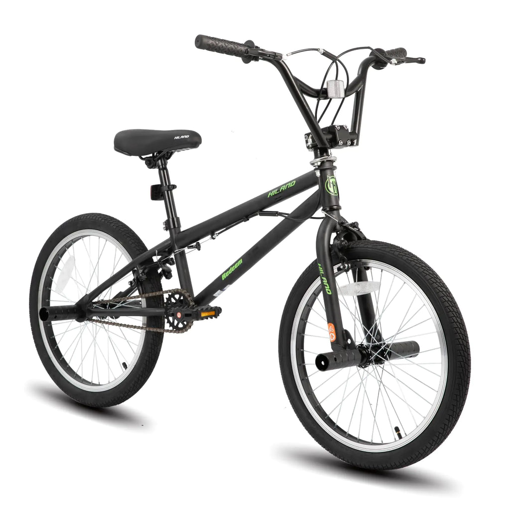 HH HILAND 20 inch Freestyle Kids BMX Bike Beginner-Level to Advanced Riders with 360 Degree Gyro & 4 Pegs Kids Bicycles for Boys Girls White