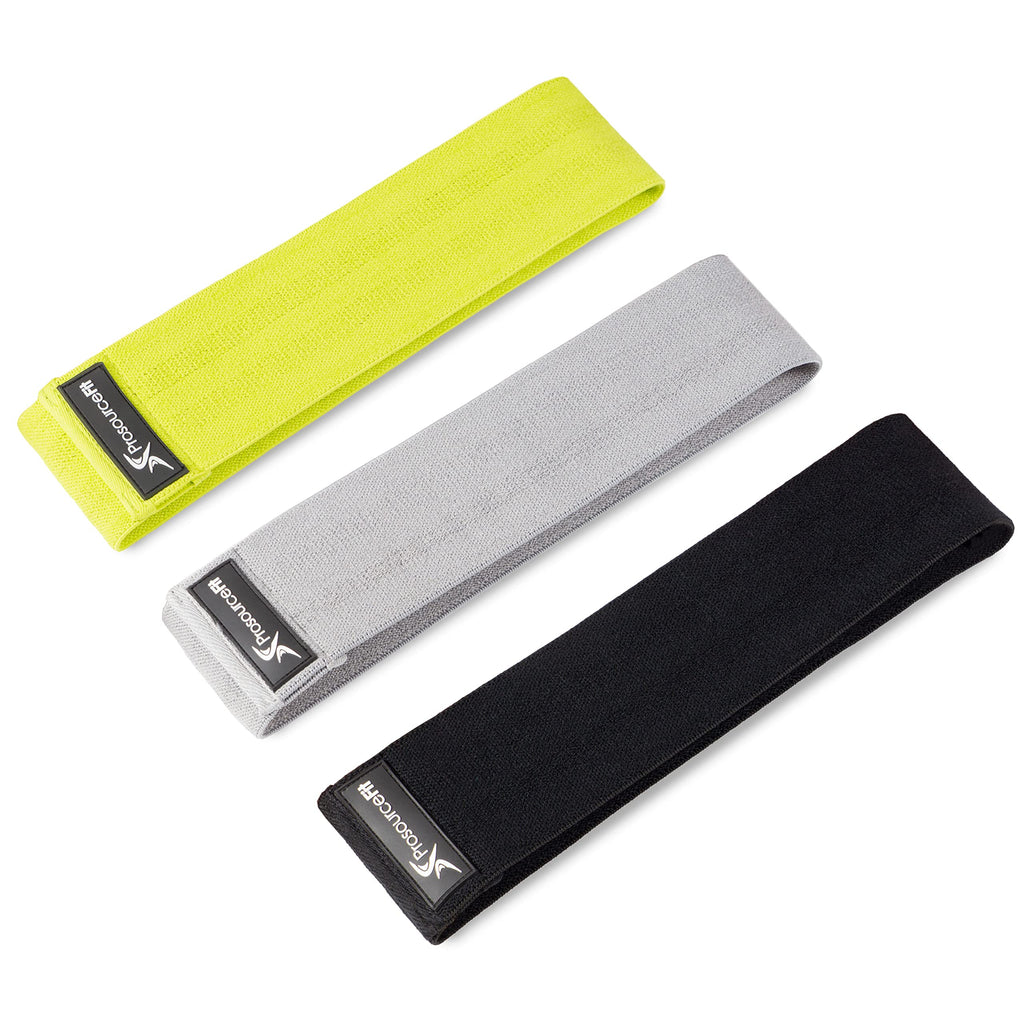 ProsourceFit Fabric Loop Resistance Bands Set with Anti-Slip Grip Mini Workout Bands for Fitness Training to Tone Legs Glutes and Booty