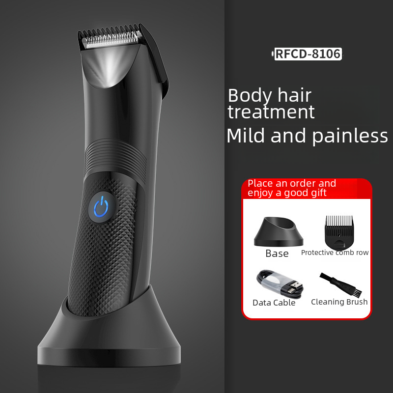 Electric Body Hair Trimmer for Men with Washable Head