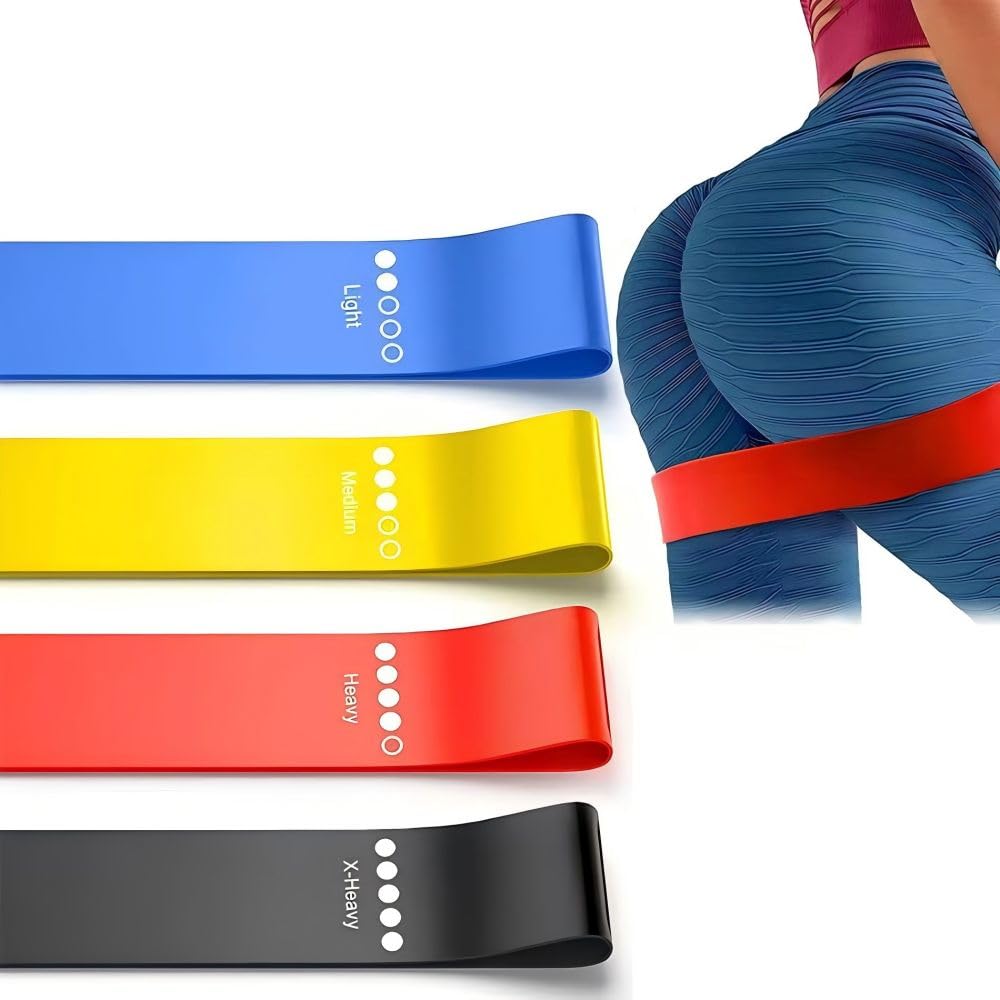 ENOWPO Resistance Bands Skin-Friendly Resistance Fitness Exercise Loop Bands for Home Gym Yoga Stretching Strength Body Training Elastic Workout Bands Portable for Women Men Indoor Outdoor
