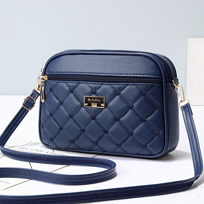 Trendy 2023 Women's Quilted PU Crossbody Bag