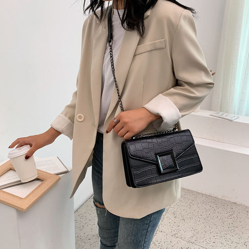 Stylish Chain Strap Small Square Bag for Women
