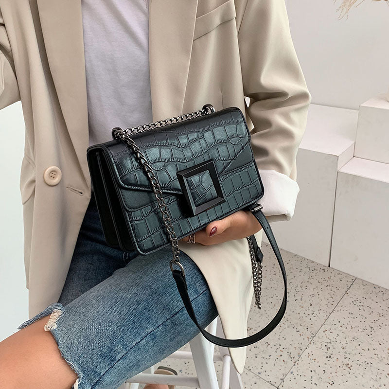 Stylish Chain Strap Small Square Bag for Women