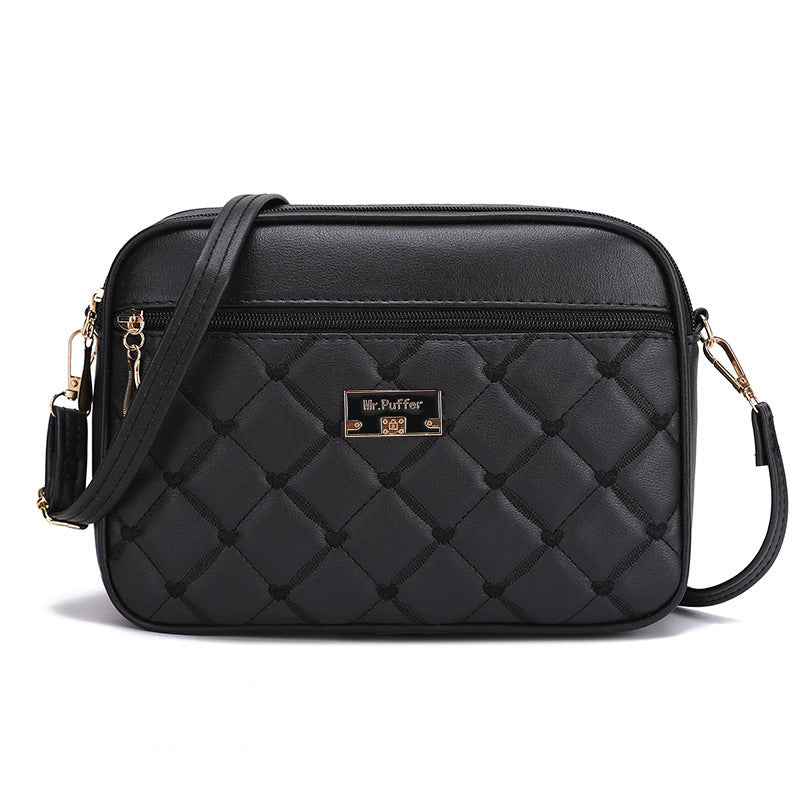 Trendy 2023 Women's Quilted PU Crossbody Bag
